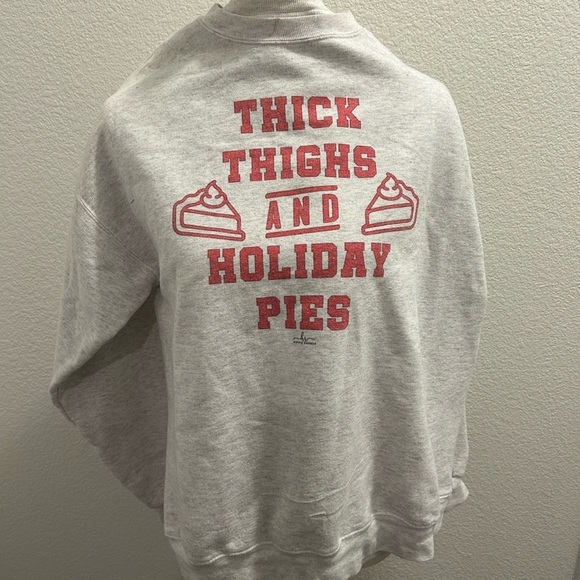 Hanes Other - Hanes Gray Sweatshirt with Red Holiday Print